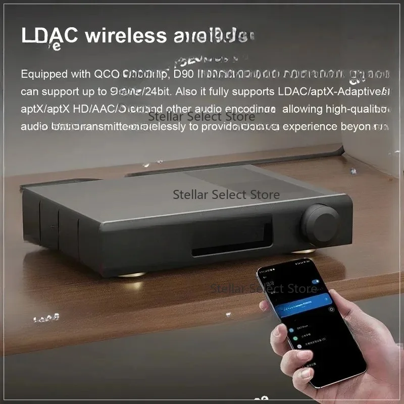 DAC Hi-Res Audio   D90 III Discrete Fully Balanced Decoder BT5.1 LDAC with Remore Control