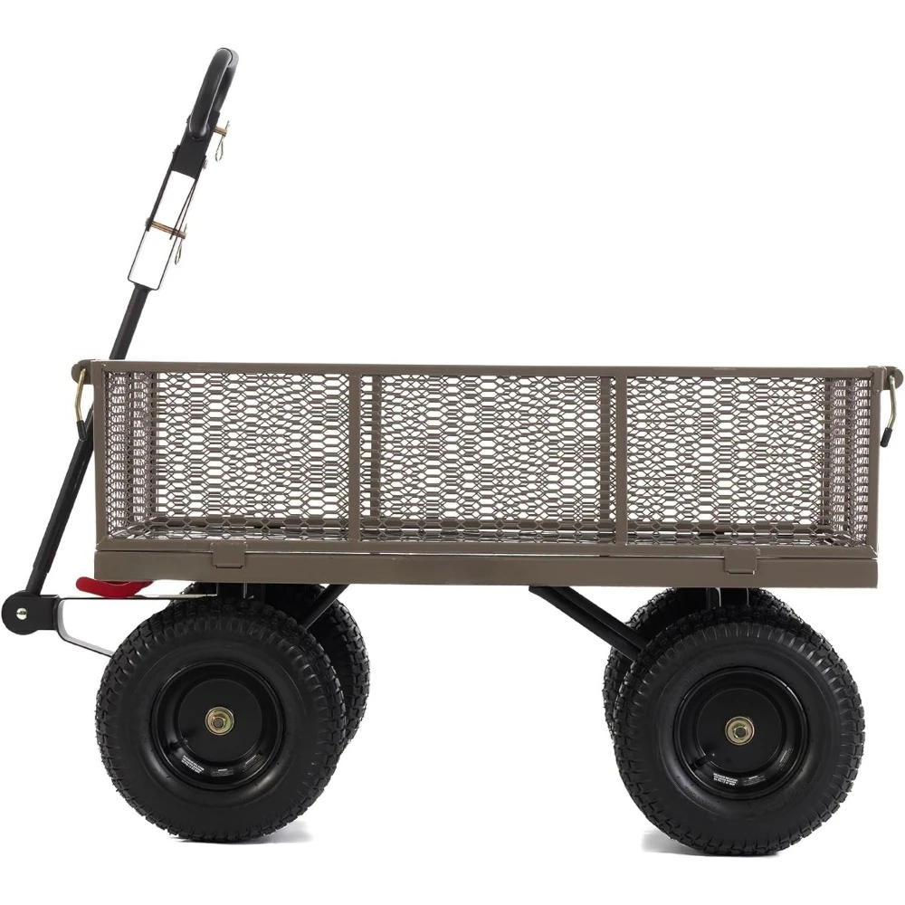 Trolley Removable Sides and Convertible Handle Push Cart Dolly 1200 Pound Capacity Garden Carts Folding Cart With Wheels Camping