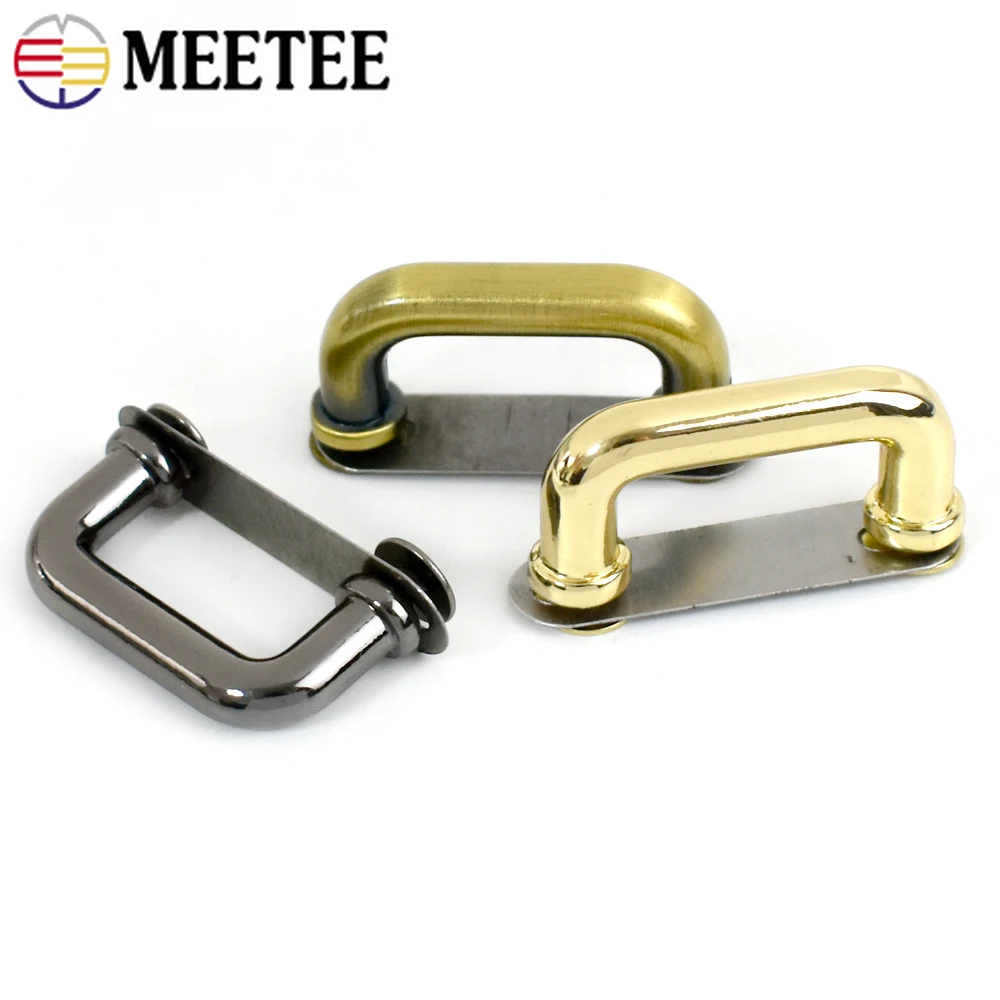 

5/10/20Pcs Meetee Metal Arch Bridge Buckle D Ring Side Clip Hook Bag Strap Connector Screw Clasp Hardware DIY Sewing Accessories