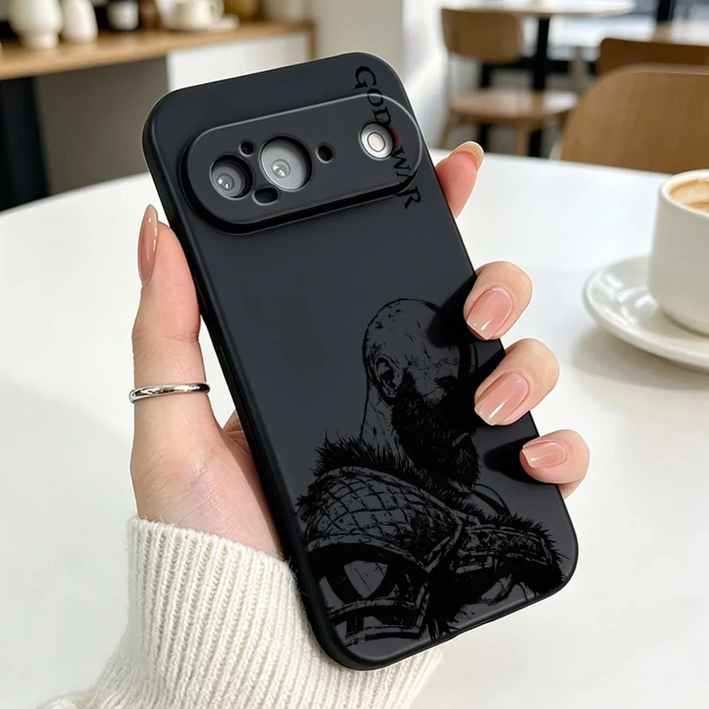 Anime G-God of War K-Kratos Silicone Cover For Google Pixel 6 6A 7 7A 8 8A 9 10 10A Pro XL 2024 5G Black Soft Phone Case view 5