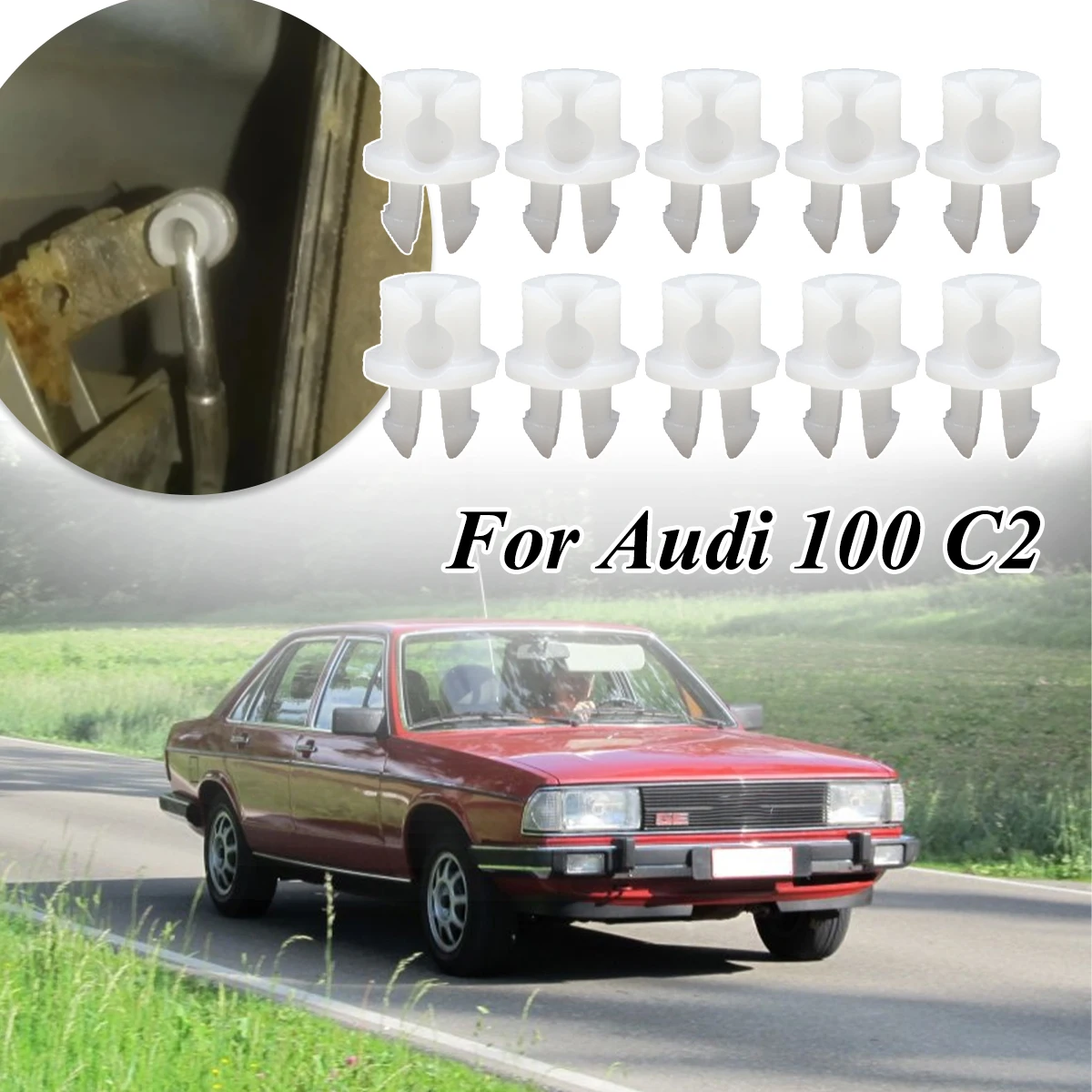 

10PC Clips For Audi 100 C2 C4 Door Lock Rod Conector Linkage Clips Front Rear Interior Latch Catch Repair Clamp Auto Fastener