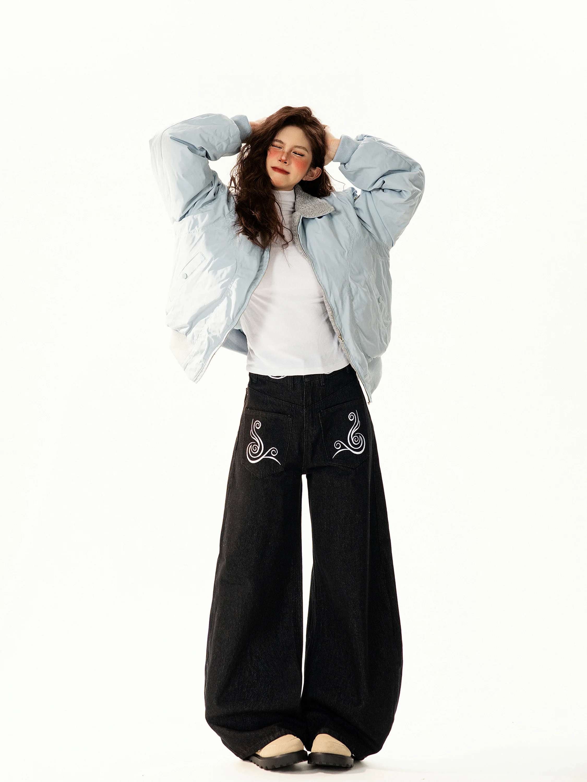 

Новая женская зимняя теплая универсальная куртка свободного кроя из хлопка в стиле ретро с воротником для повседневной носки