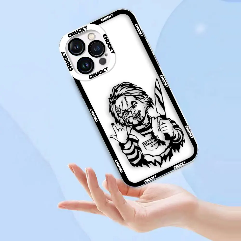 Print Good Guys Chucky Cover Clear Phone Case For iPhone Apple 17 17E AIR 16E 16 15 14 12 13 11 Pro 8 7 Plus Max Capa Case Shell view 3