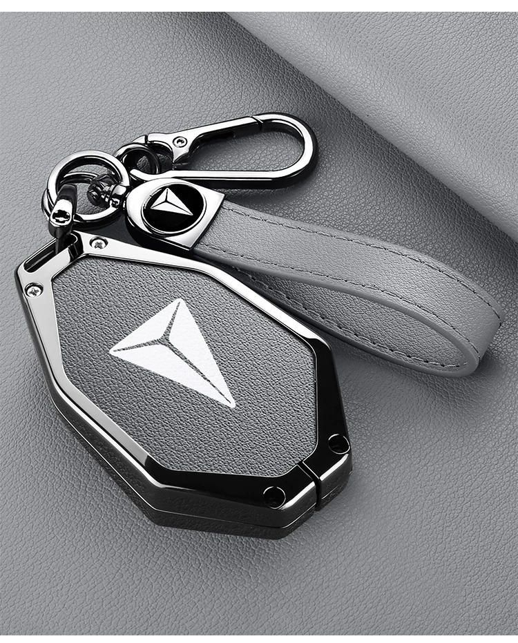 Zinklegierung Leder Autoschlüssel-Etui für Changan DEEPAL S7 SL03 S09 S07 G318 S05 L07 Shenlan Schlüsselhalter Autoschlüsselanhänger Zubehör – Detail 11