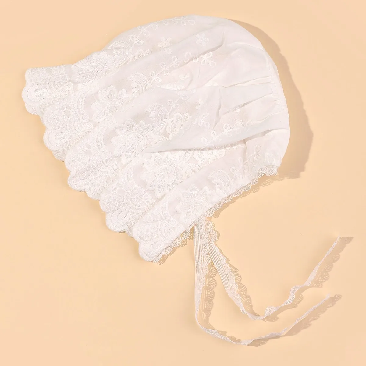 

Новый кружевной чепчик для новорожденных девочек, головной убор для фотосессий, крестин, на 100 дней, для фотосъемки младенцев