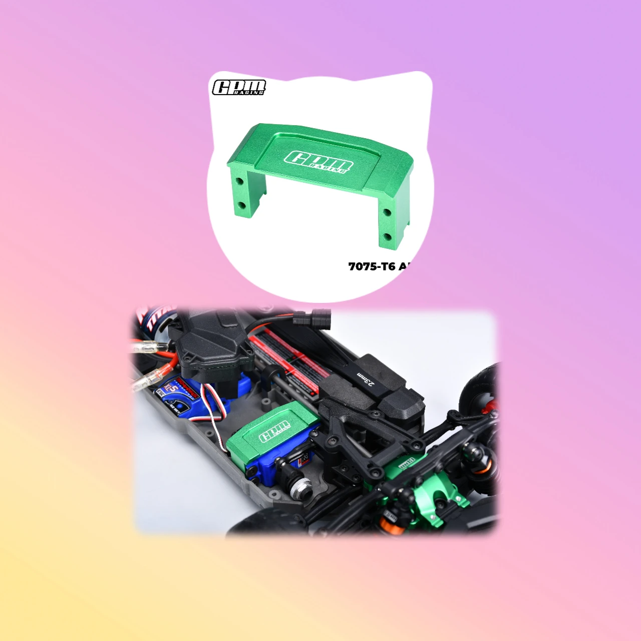 

7075 Alloy Servo Mount For TRAXXAS 1/10 4WD FORD GT 4-TEC 2.0, 4-TEC 3.0