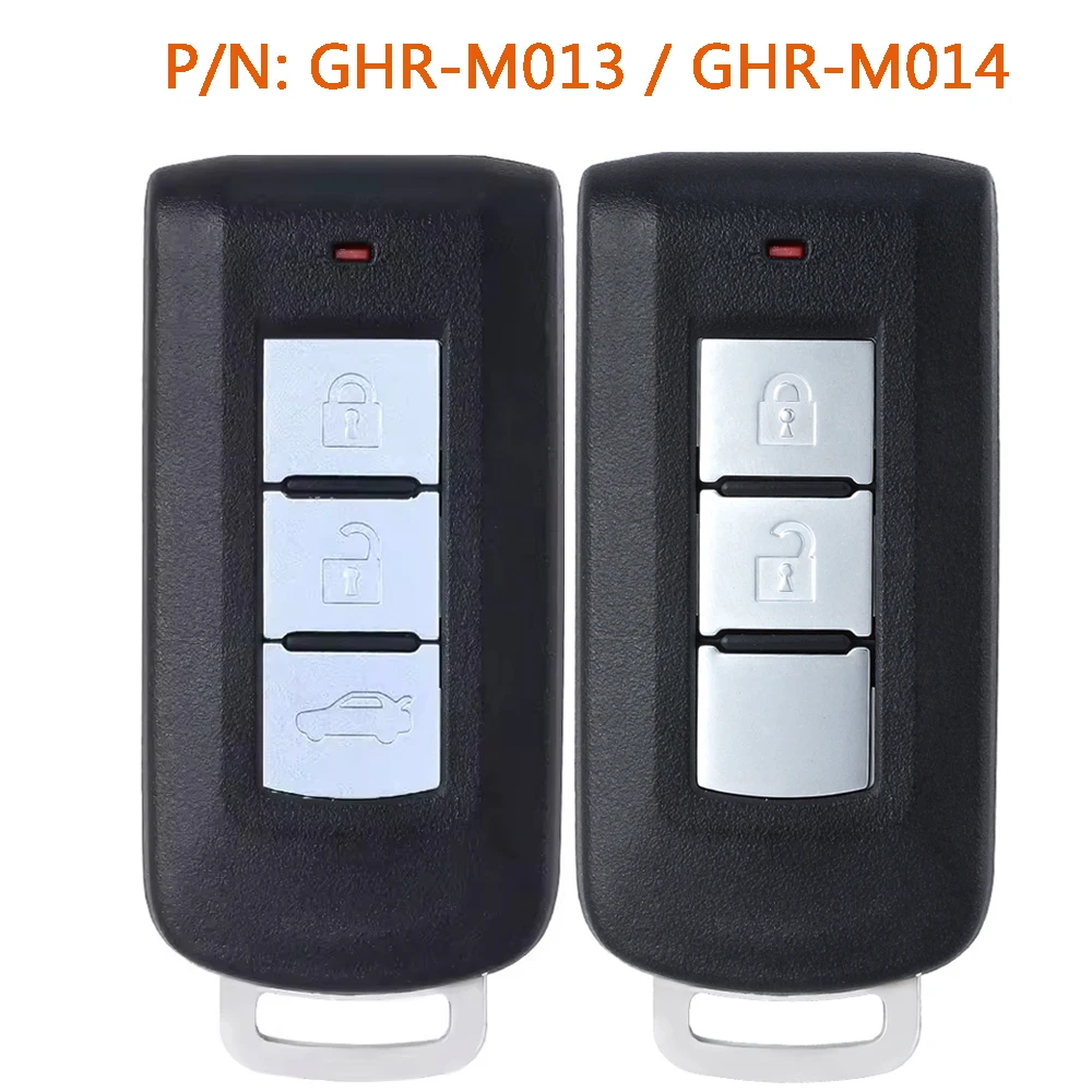 KEYECU GHR-M013 GHR-M014 Smart-Fernbedienung Autoschlüssel für Mitsubishi Xpander Eclipse Cross 433MHz ID47 Chip 2/3 Tasten