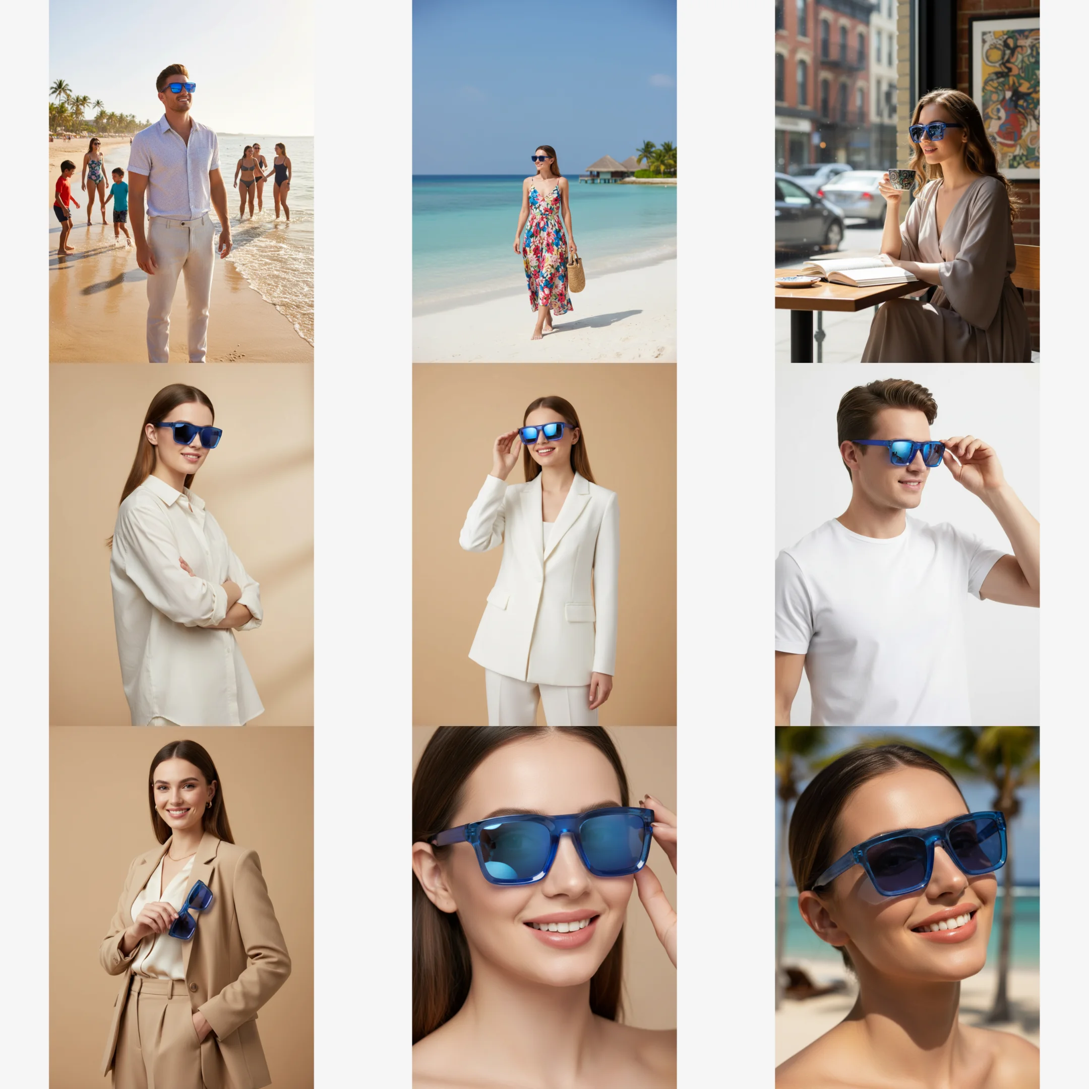 2026 DML Neue Mode Damen Luxusmarke Quadratische Sonnenbrille Vintage Hochwertige Farbige Polarisierte Schutzbrille UV400 – Detail 2