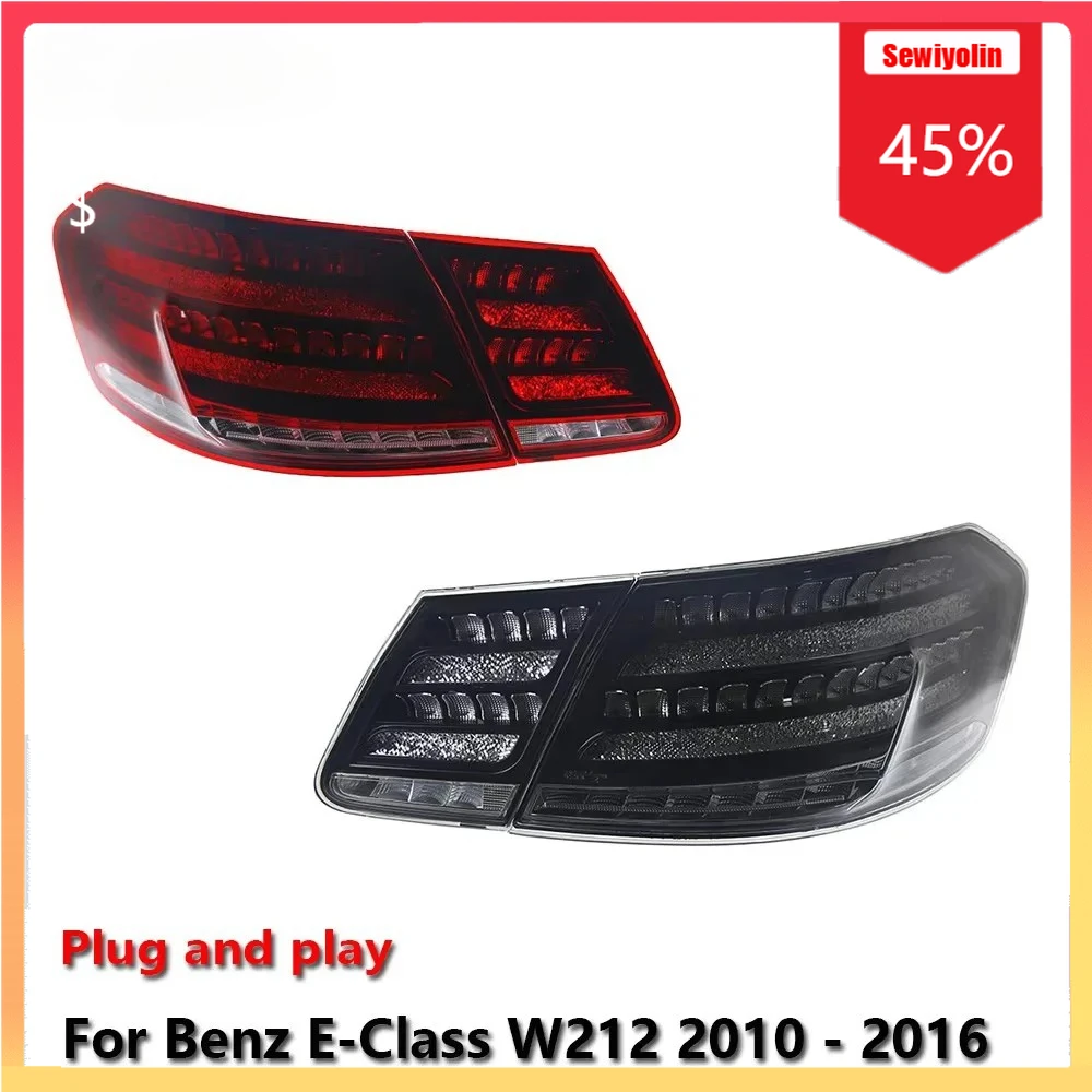 

Автомобильные фонари в сборе для Benz E-Class W212 Sedan 2010-2016, автоматические противотуманные фары DRL, стоп-сигнал, указатель поворота Plug and Play