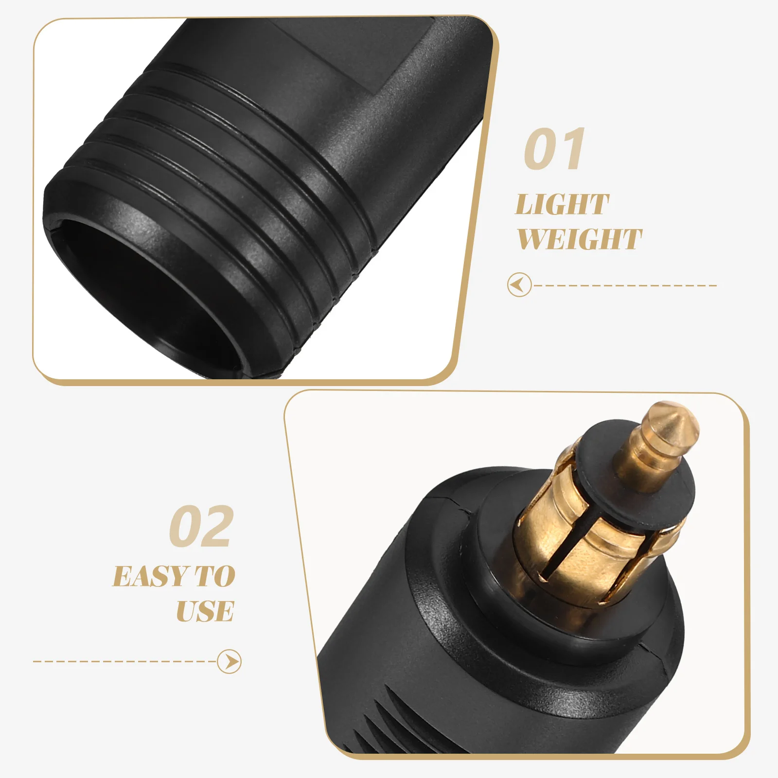 

Motorcycle Cigarette Lighter Adapter Connector Plastic Copper Durable Motorcycle Accessories Phone Cigarette Lighter