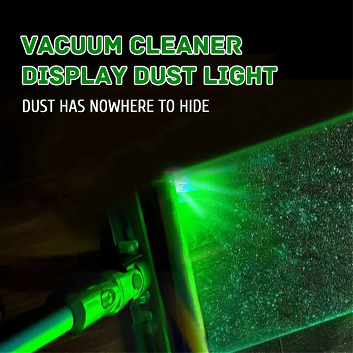 Vacuum Dust Detector Light Vacuum Led Light Attachment, Green LED Light for Vacuum Cleaner Accessories