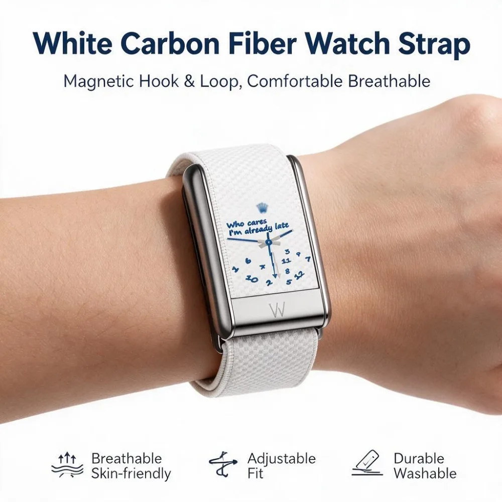 Compatible WHOOP 5.0 MG New Crown Clock Print Nylon Woven Replacement Strap Sport Wristband Fitness Tracker Band