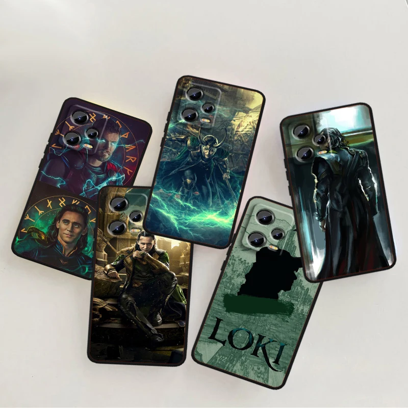 

Marvel Hero Loke Cool Art For Xiaomi Redmi Note 13 12R 12 12S Turbo 11 11T 11S 10 10S Pro Plus 5G Black Soft Phone Case