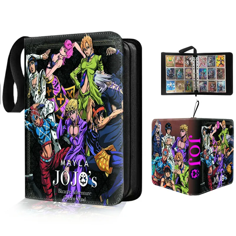

Коллекционный кожаный альбом для карт по аниме «Невероятные приключения ДжоДжо: Золотой Ветер» большой вместимости, новогодний подарок