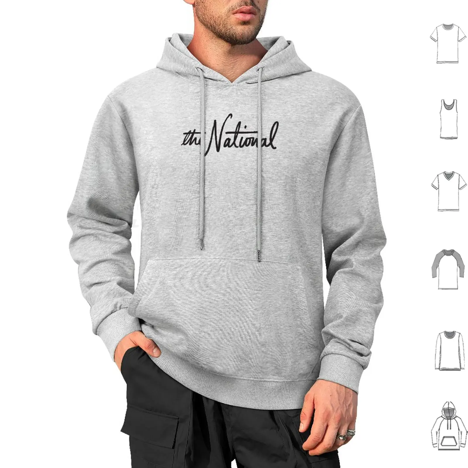 The National Script-Black Hoodie cotton Long Sleeve The National Band Music Script Matt Berninger