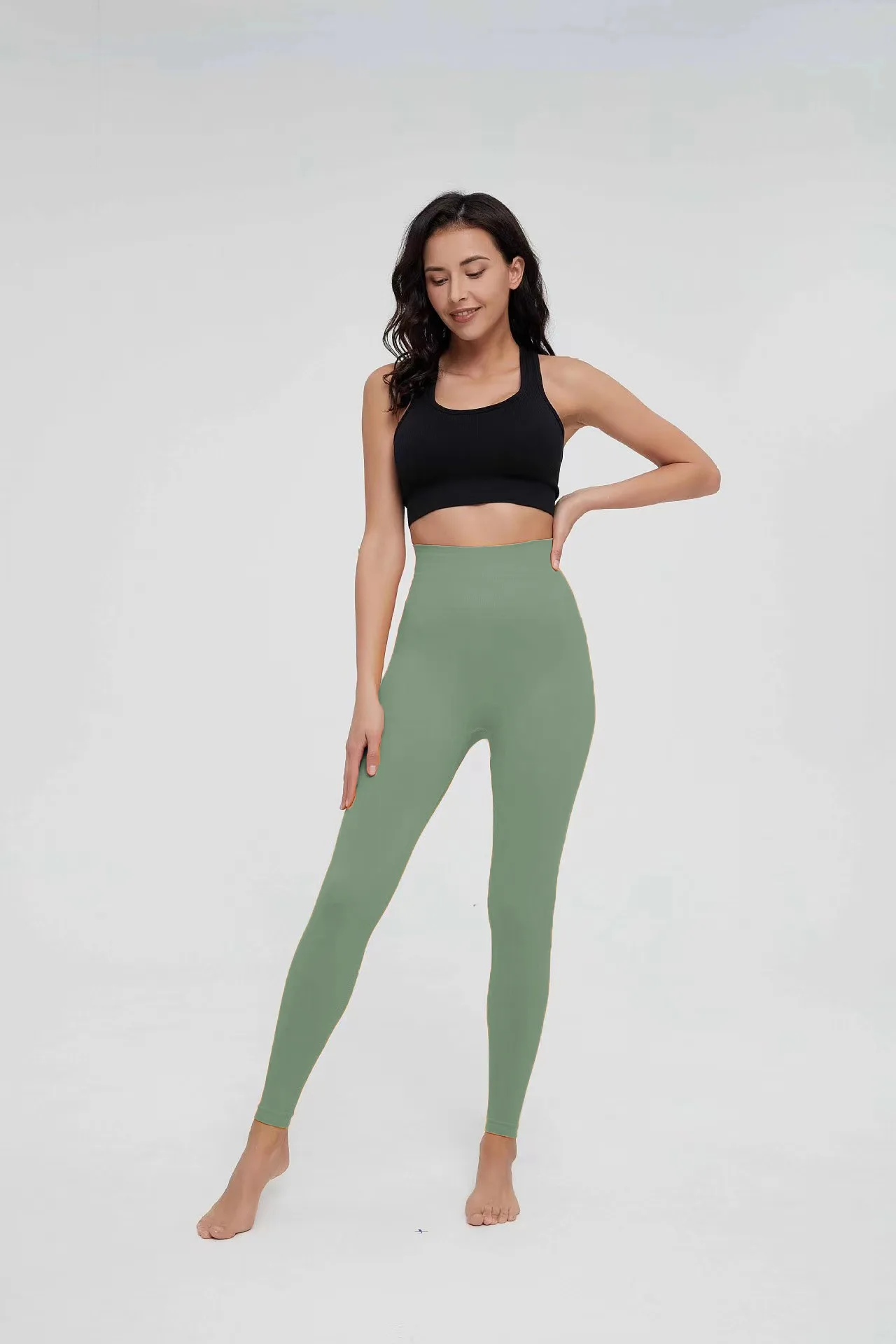 Nahtlose Gestrickte Leggings Frauen Hohe Taille Sport Hosen Hohe Elastische Gym Workout Lauf Leggings Sexy Hüfte Heben Leggings