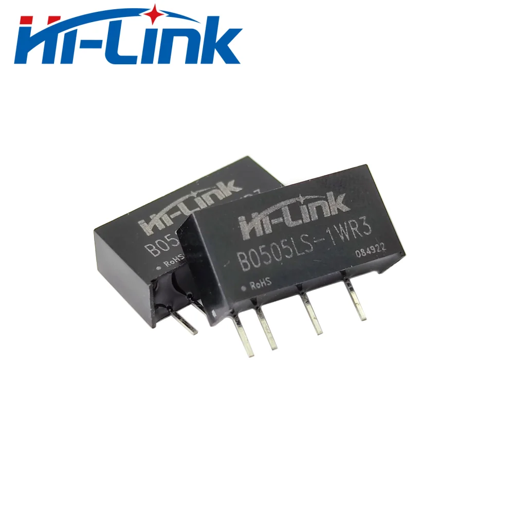 Hilink-DC Módulo de Alimentação Isolado, Alta Eficiência, Baixa Ondulação, Original, B0505LS-1WR3, 5V a 5V, 1W, 2Pcs por lote