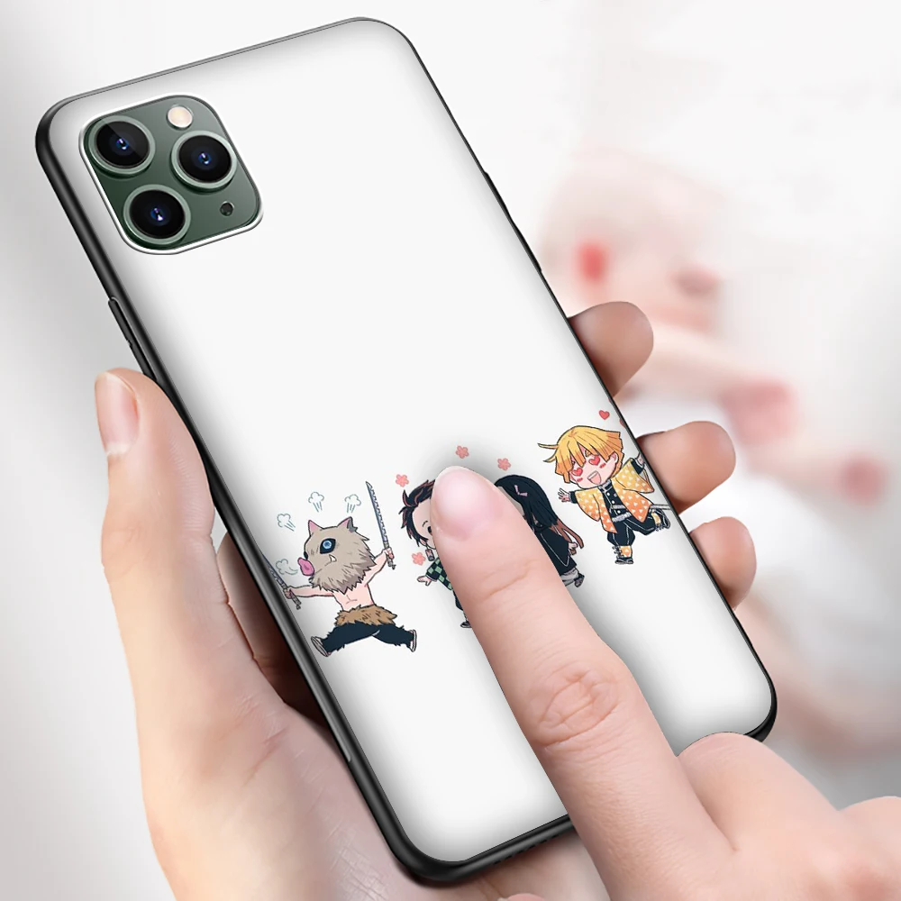 CR2 Anime Demon Slayer Soft Silicone Case for iPhone11 12 13 14 Pro Max Plus 12 13 Mini  Cover