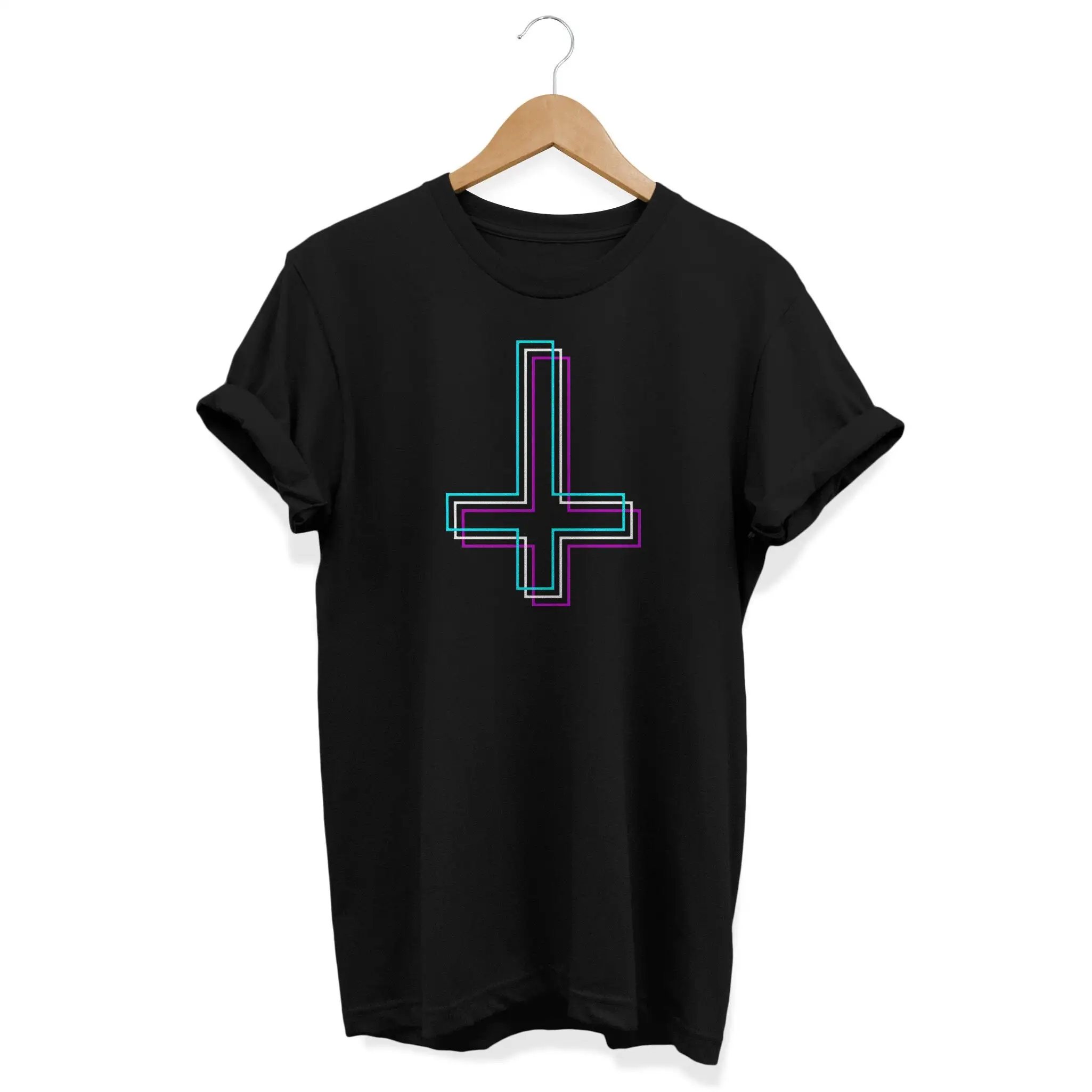 Antichrist Cross T Shirt Alternative Clothing Grunge Pastel Goth Fashion Edgy Outfit Gothic Clothes E boy Girl Glitch Top