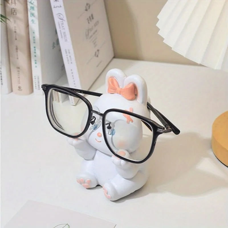 1Pc Cute Panda Glasses Display Stand for Nightstand Funny Animal Decorative Eyeglass Sunglass Holder Home Office Desk Decoration - view 3