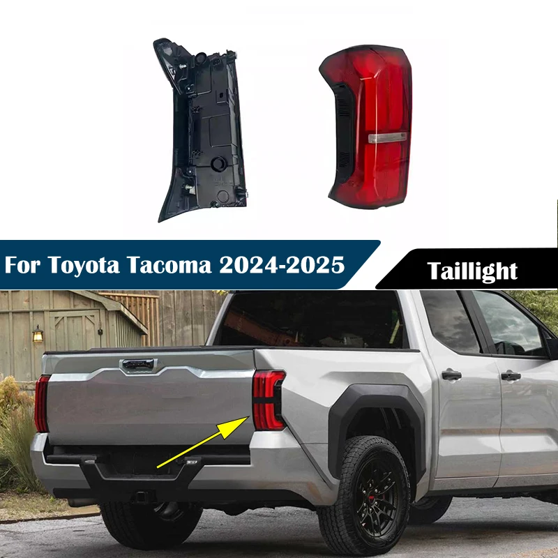 LED Taillight Car LED Tail Light Assembly Rear Brake Stop Reverse Lamps For Toyota Tacoma 2024 2025 Without Tailgate Button Hole