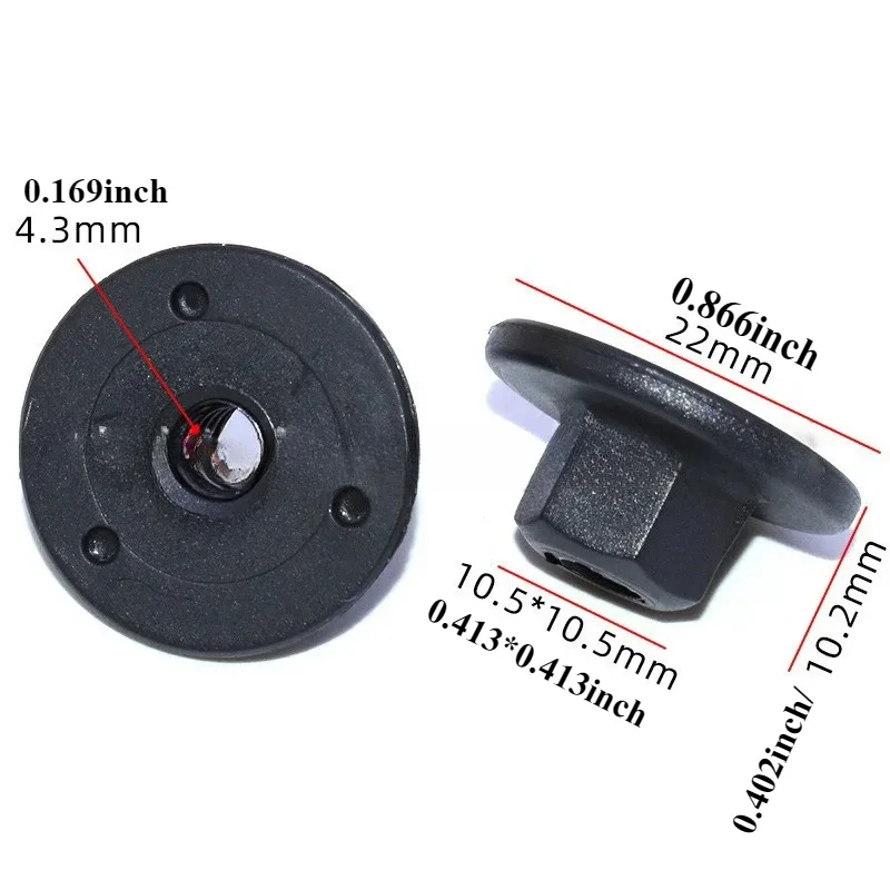 10/20/30Pcs Hex Head Plastic Self-Threading Nut Clips For BMW Retainer Chassis Bumper Splash Shield Interior