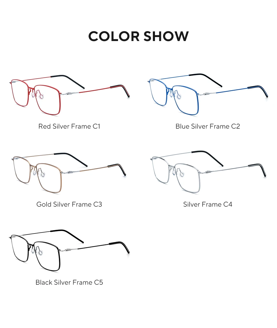 FONEX Titanium Glasses Frame Men Brand Design Square Korean Japaness Ultralight Eyeglasses Morten Screwless Denmark Eyewear 5913