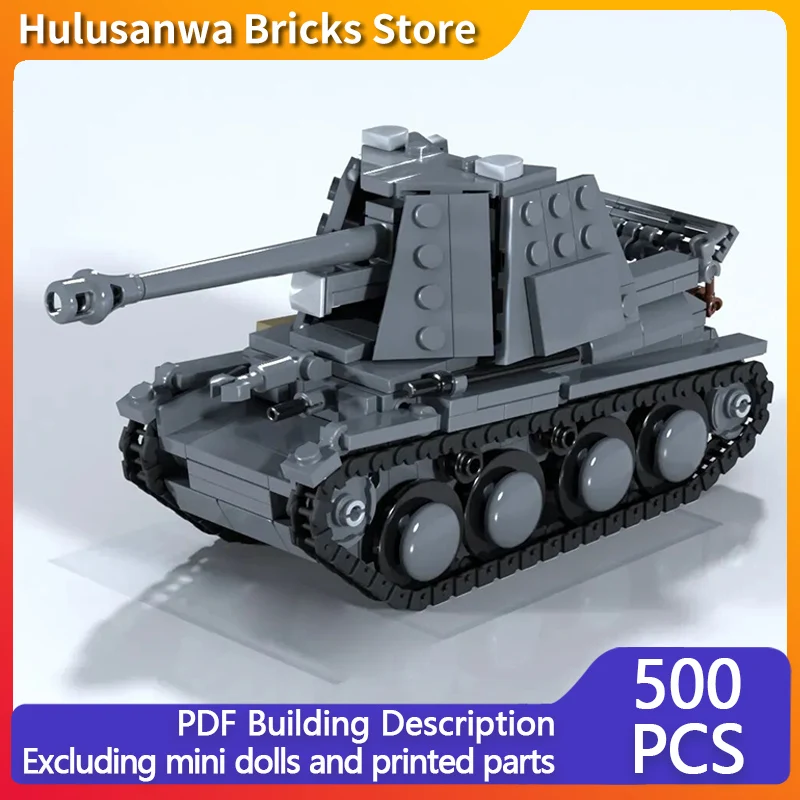 

Модель военного танка-разрушителя времен Второй мировой войны, конструктор MOC, военная техника, модульные технологичные подарки, праздничный набор для сборки, детский игрушечный комплект