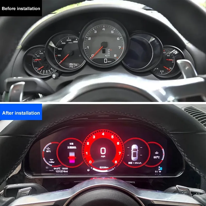 Cayen/Pa na mera Dashboard Displayer Digital Cluster Instrument Speedometer Wireless CarPlay Android Auto for Pors PCM3.1