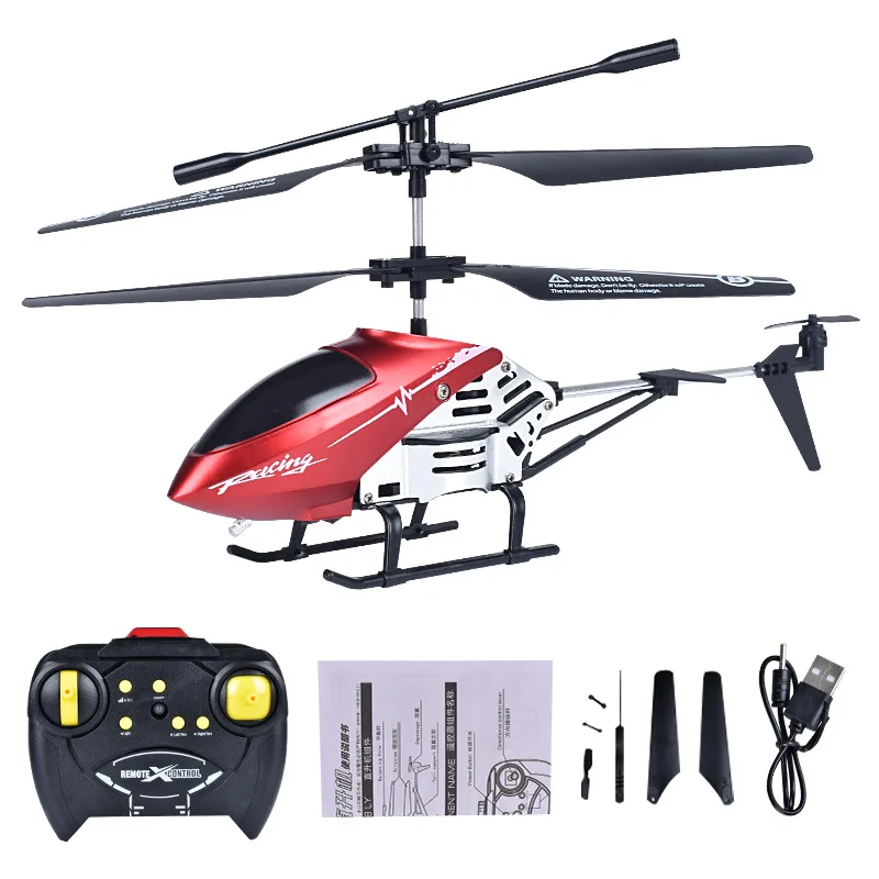 New 3.5 Port Alloy RC Aircraft USB Rechargeable RC Helicopter Remote Control Toys for Kids