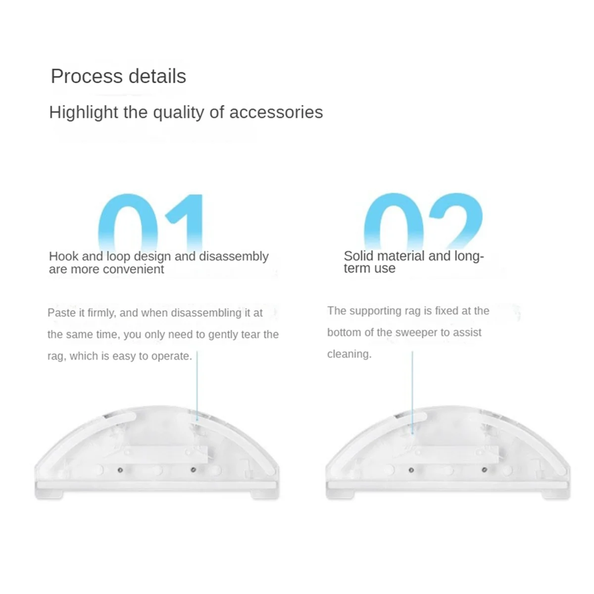 حامل ممسحة بديل روبوت ، قطع غيار مكنسة كهربائية ، وحدة ممسحة ، تنظيف منزلي ، مناسب لـ Roidmi Eve Plus
