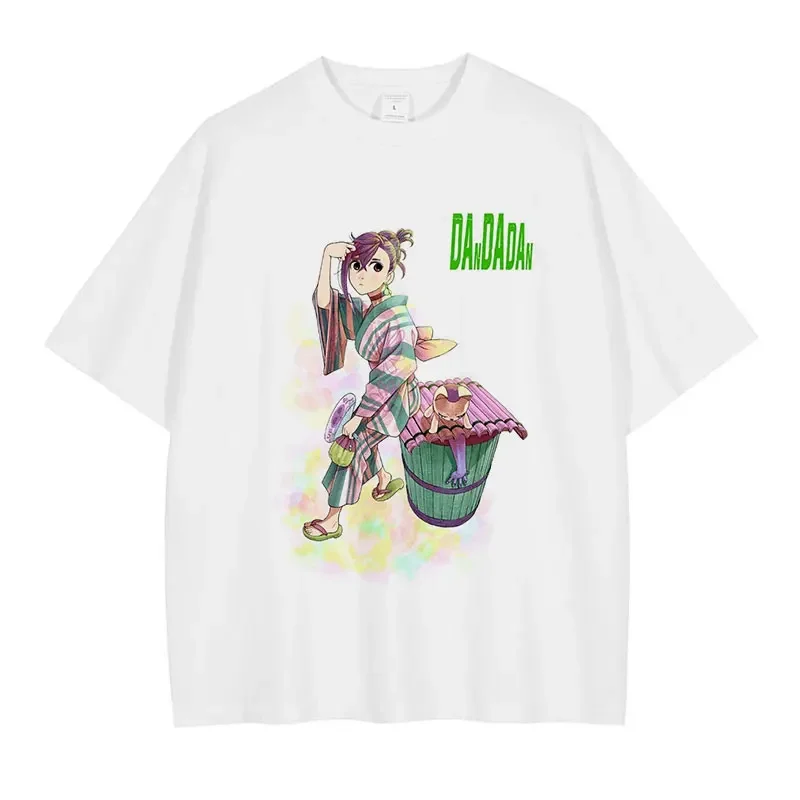 Anime Dan Da Dan T Shirt Oversized Vintage Washed Dandadan T-shirts Streetwear Retro Manga Ayase Momo Takakura Ken Tops Tees Men image 6