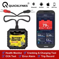 QUICKLYNKS BT2000 12V Car Battery Test 100-2000 CCA Bluetooth Health Mornitor Battery Cranking&Charging Test APP For Android IOS