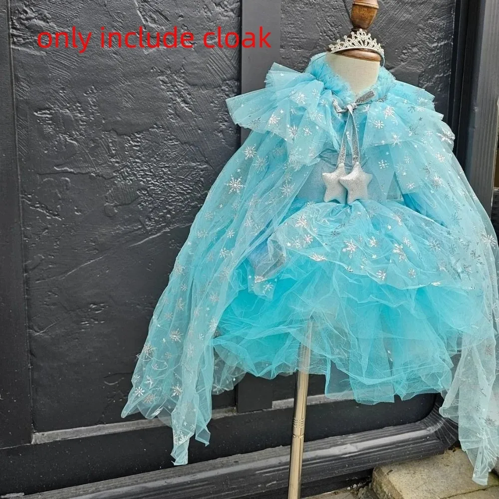 

Wizard Childern Halloween Costumes Princess Bright Color Girls Witches Robes Mesh Cloak Halloween Cosplay Cape Kids