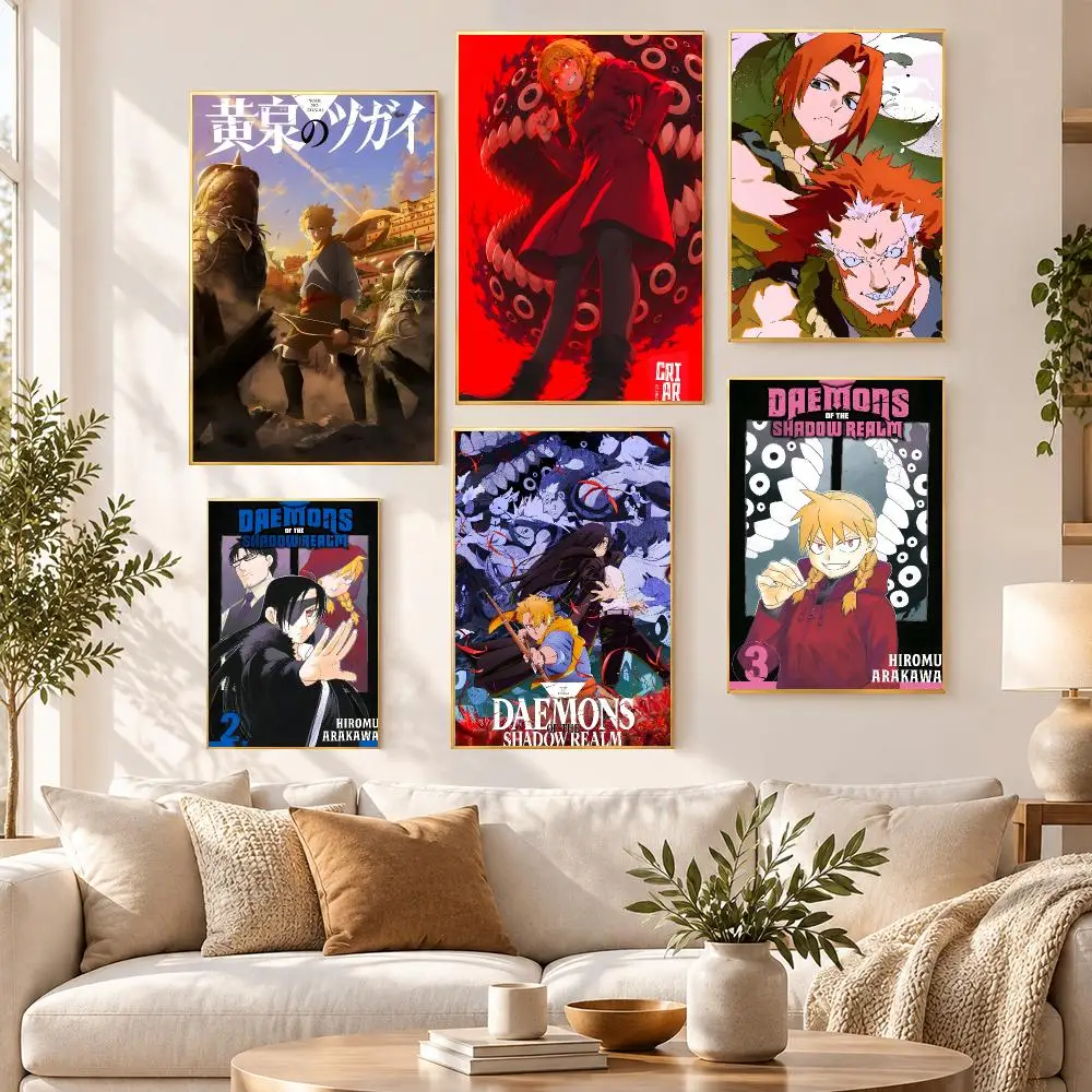 Popular Daemons of the Shadow Realm Poster HD Waterproof PP Self Adhesive Aesthetic Bedroom Dorm Gaming Room Home Decor Gift