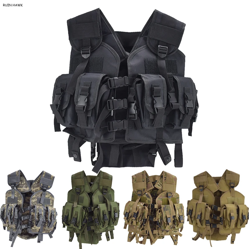 

Men's hunting combat vest shooting equipment camouflage vest outdoor air gun paintball CS game training equipment