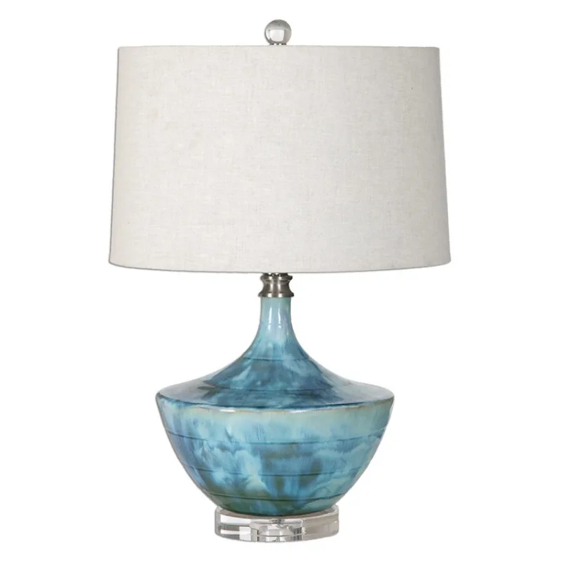 American retro light luxury desk lamp simple hotel model room decorative ceramic ornament desk lamp