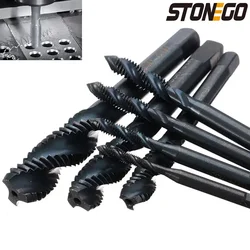 STONEGO 5/7pcs Spiral Hand Thread Tap Screw Spiral Point Thread Metric Plug Drill Bits M3 M4 M5 M6 M8 M10 M12 Hand Tools