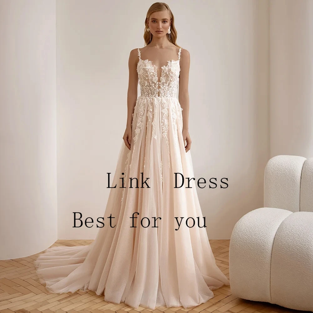 Simple V Neck Wedding Dresses for Ladies Beach Soft Tulle Bridal Gowns Exquisite Sleeveless Vestidos De Novia 2026 Summer
