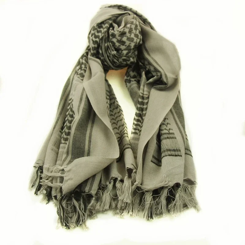 Multifunction Tactical Desert Scarf Shemagh Arabic Keffiyeh Bandana Military Scarves Head Wrap for Hiking Camping Cycling