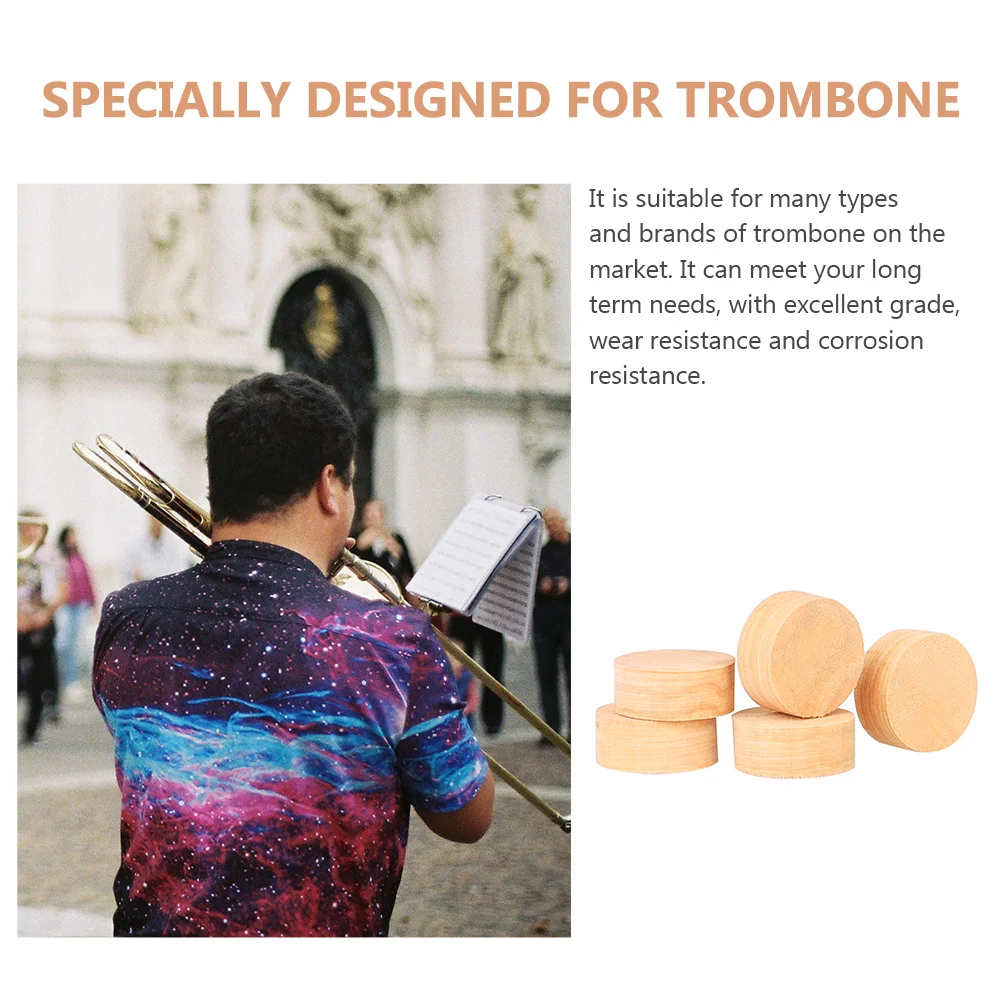 

5Pcs Premium Cork Pads for Trombone Spit Valves Excellent Quality Long Term Service Trombone Cork Pads Musical Instrument Parts
