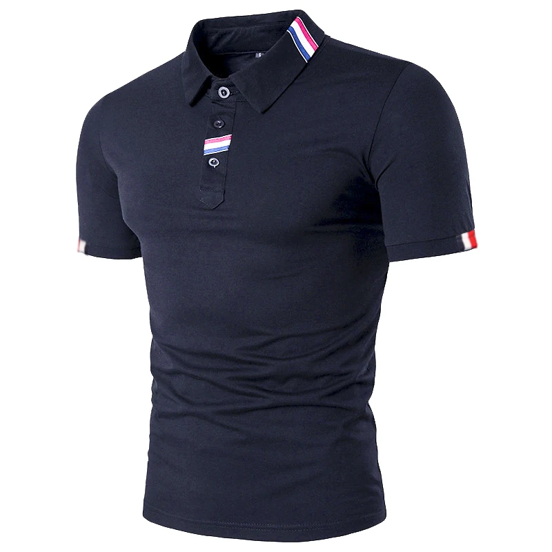 Men Polo Shirts New Summer Casual Breathable Short Sleeve Top Male Slim T-Shirt