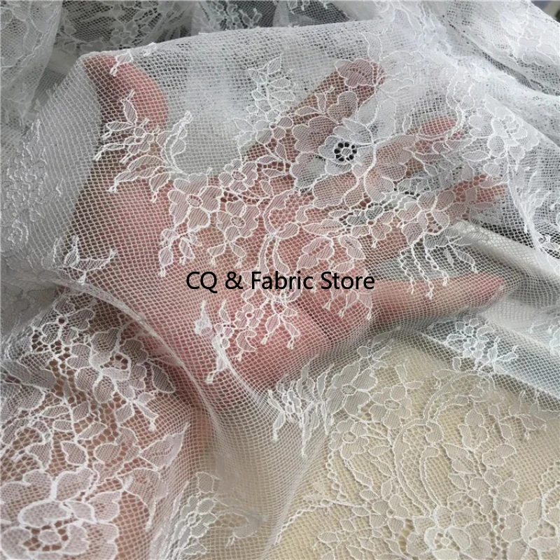 Französischer Stil, 1,5 m breit, Wimpern, Spitzenstoff, Spitzenbesatz, Hochzeitskleid, Stoff, Tischdecke, Vorhang, Zubehör, DIY-Handwerk