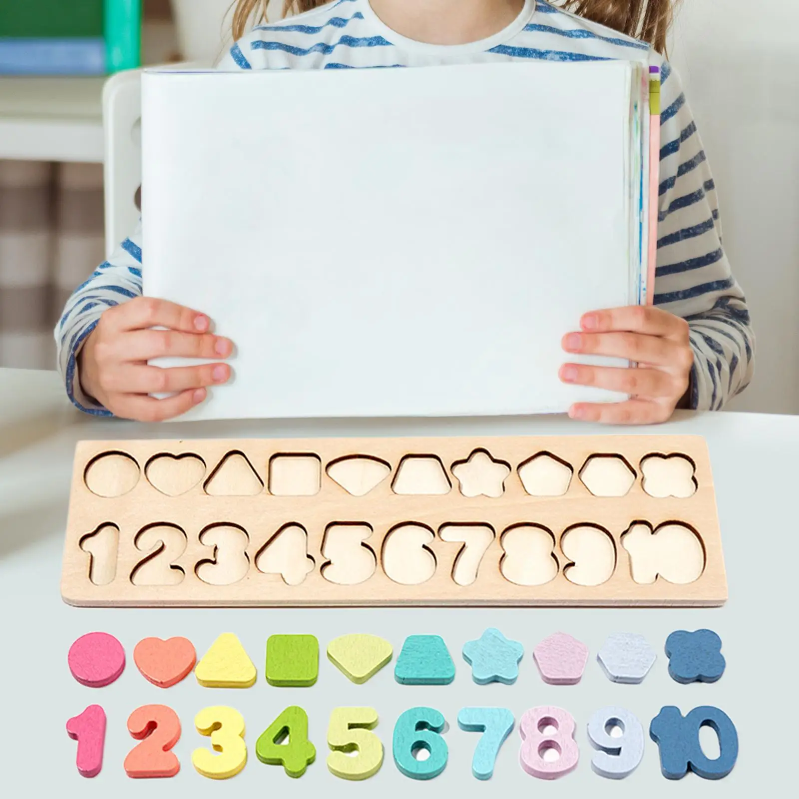 Nummer Form Puzzle Sortieren Spielzeug Entwicklung Spielzeug Montessori Spielzeug passende Form und Farbe Spielzeug für Kinder Kind Alter 3 4 5 Jahre alt