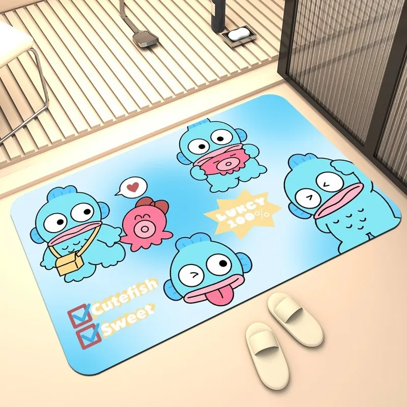 MINISO Sanrio Clown Fish Hanton Print Bathroom Mat Non Slip Bedroom Kitchen Mat Washable Living Room Home Carpet Bath Floor Mat