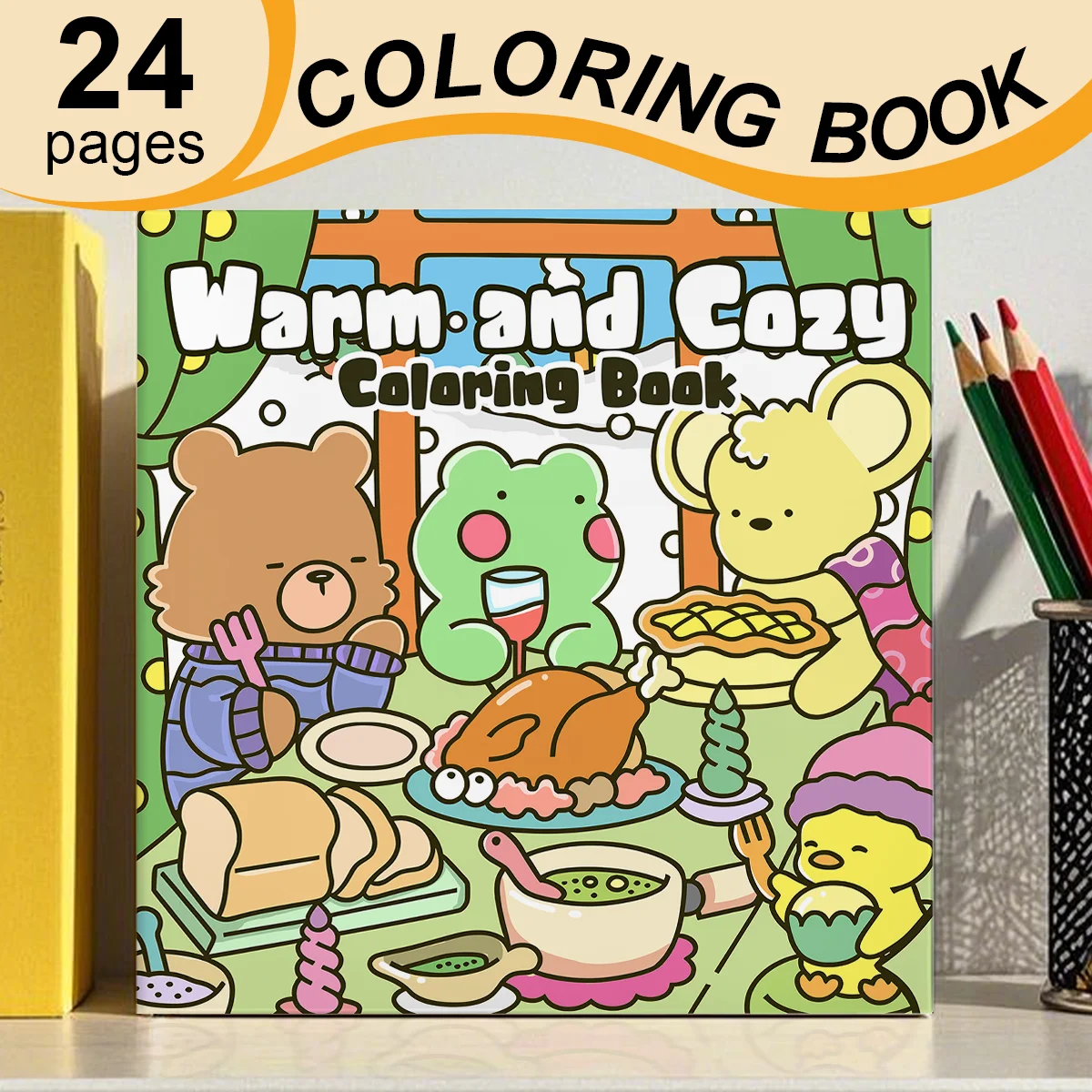 Warm and Cozy Bold-easy Patterns Coloring Book for Adults Cute Drawing Book Perfect Gift for Party and Birthday
