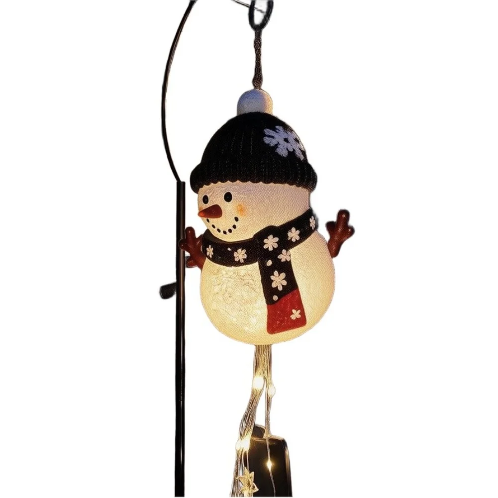 for Whimsical Snowman Fountain Light Solar Powered LED Outdoor Decor with Flowing Snowflake Effect White 28 15 26cm