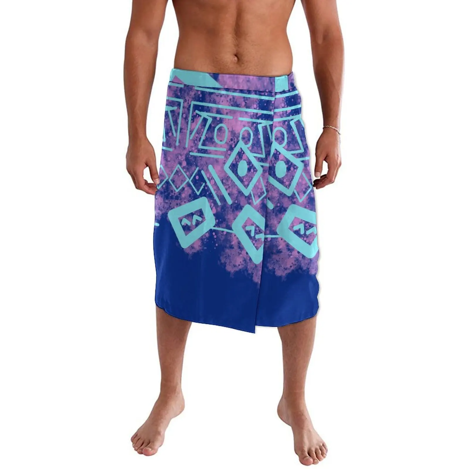 Polynesian Tribal Style Print Custom Design Men'S One-Piece Skirt Soft And Comfortable Beach Travel Must Have