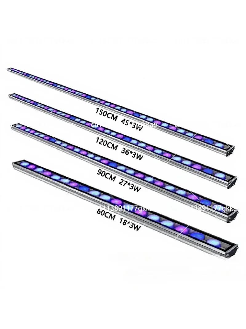 LED Aquarium Bar Light Deep Blue UV Full Spectrum 60-150cm for Reef Coral Marine Tank Growth