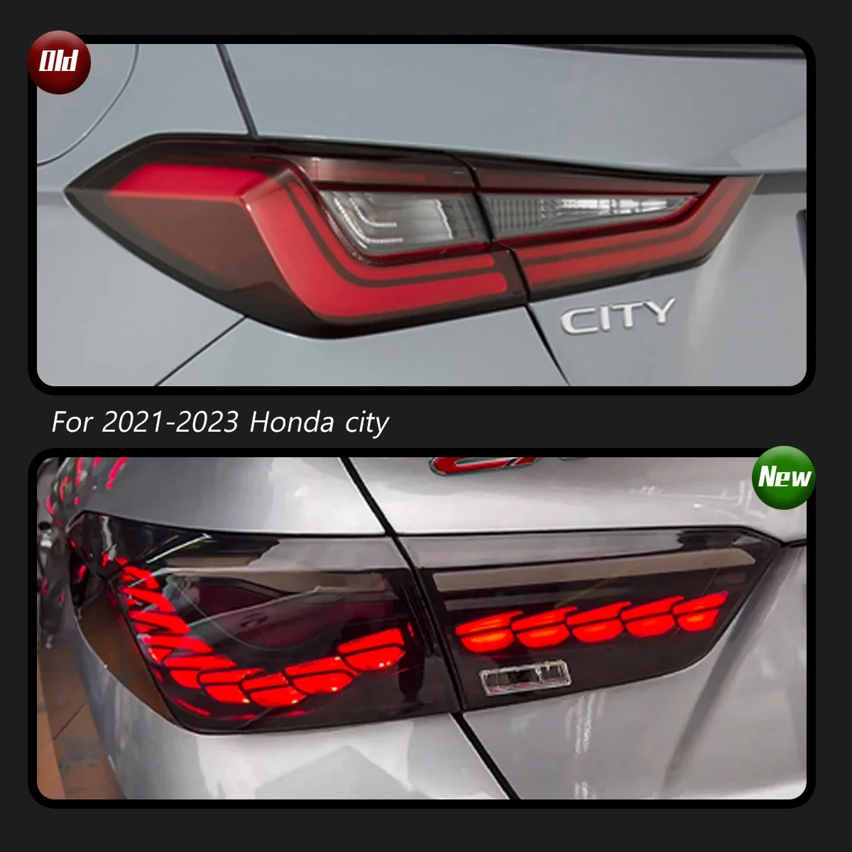 TYPY Dynamic Turn Signal Tail Lamp Automotive Accessories Upgrade Modified New LED For Honda city Taillight 2021-2023